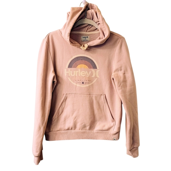 Hurley Tops - Women's Hurley Pink Rainbow Hoodie Hooded Sweatshirt Size XS